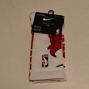 Nike Elite Chicago Bulls Socks NBA Basketball Adult Size L (8-12) (42-46)